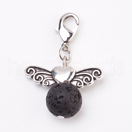 Natural Lava Rock Pendants HJEW-JM00320-01-1