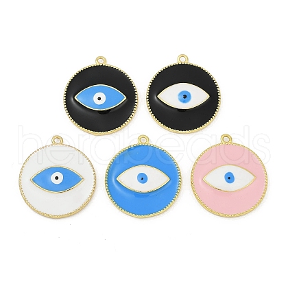 Brass Enamel Pendants KK-M322-04G-1