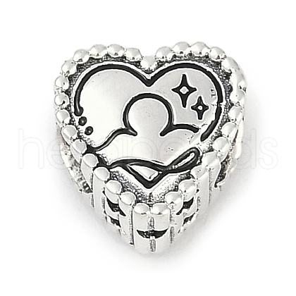 925 Sterling Silver European Beads STER-R005-02AS-07-1