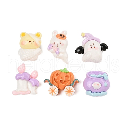 Halloween Series Opaque Resin Cabochons CRES-M037-18-1