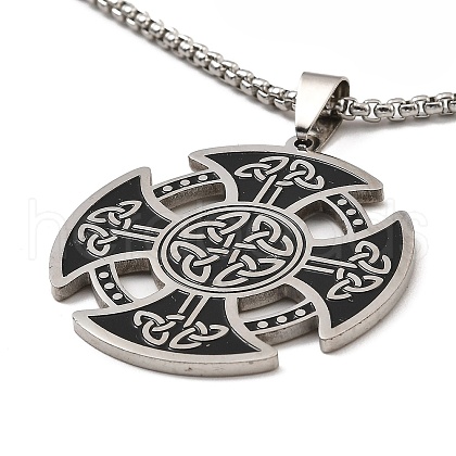 Non-Tarnish 201 Stainless Steel Pendant Necklaces NJEW-B095-04-1