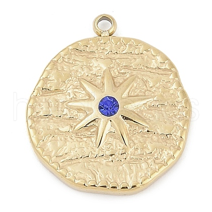 304 Stainless Steel Rhinestone Pendants STAS-L022-479G-01-1