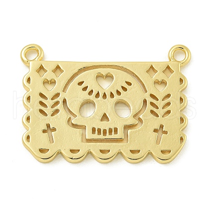 Halloween Theme Rack Plating Brass Pendants KK-Z067-18G-01-1