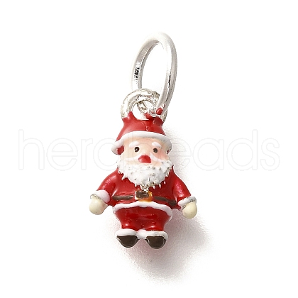 Christmas Theme Brass Enamel Charms KK-R212-15D-P-1