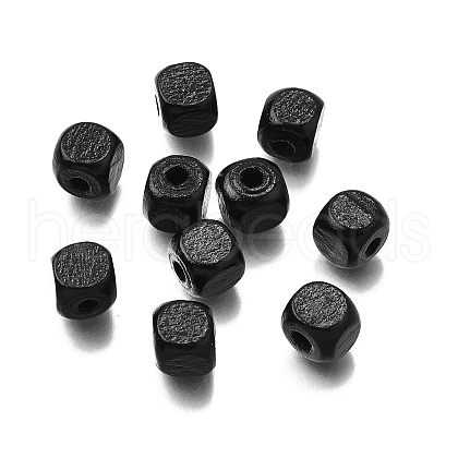 Spray Painted Wooden Beads WOOD-P021-01B-29-1