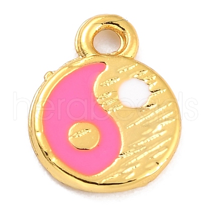 Golden Alloy Enamel Pendants KK-P197-17D-G-1
