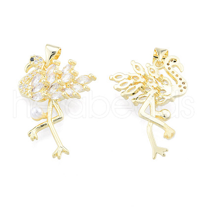 Brass Micro Pave Cubic Zirconia Pendants ZIRC-N039-272A-1