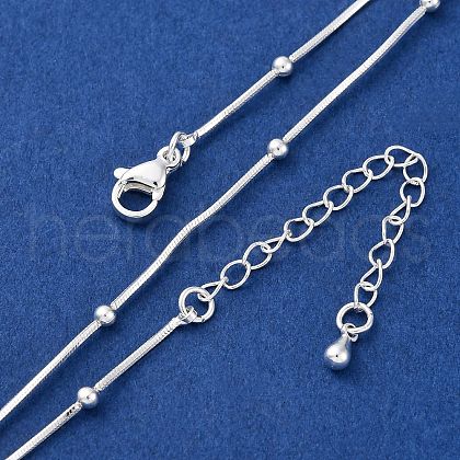 2.5MM Brass Ball Snake Chain Necklaces for Women Men KK-P302-03S-1