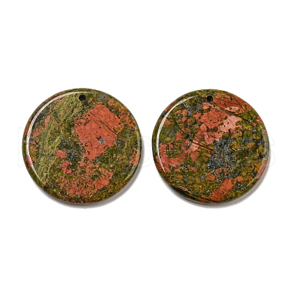 Natural Unakite Pendants G-B071-01F-1
