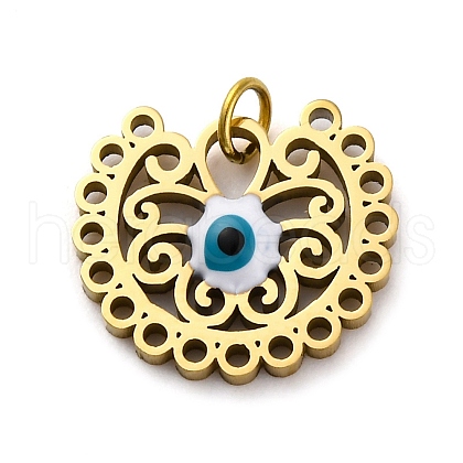 304 Stainless Steel Enamel Charms STAS-E550-53G-01-1