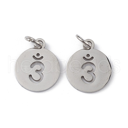 Non-Tarnish 304 Stainless Steel Charms STAS-Q201-T448P-1