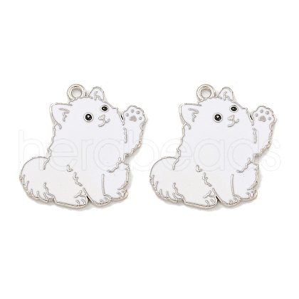 Rack Plating Alloy Enamel Pendants ENAM-Z014-01P-08-1