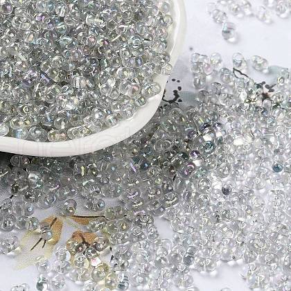 AB Color Plated Glass Seed Beads SEED-L011-06B-14-1