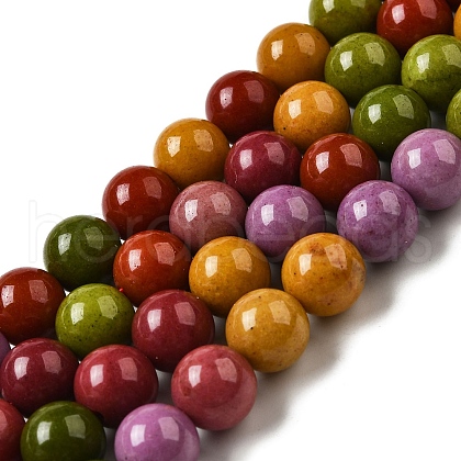 Dyed Natural Malaysia Jade Beads Strands G-G021-02C-14-1