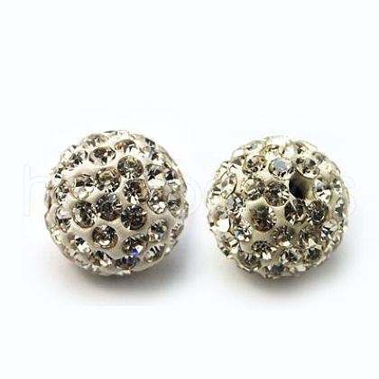 Polymer Clay Rhinestone Beads X-RB-C1438-14mm-A01-1