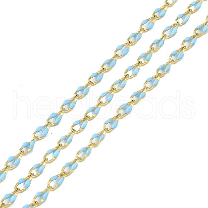 Ion Plating(IP) 304 Stainless Steel Dapped Chains AJEW-Q150-09G-05-1