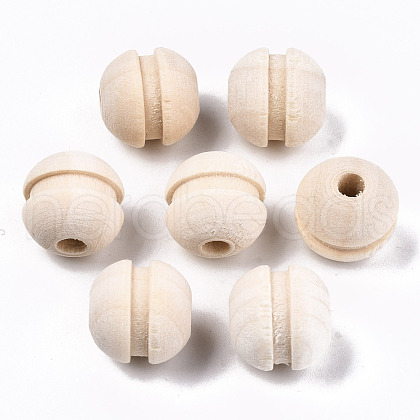 Unfinished Natural Wood Beads WOOD-R270-02-1