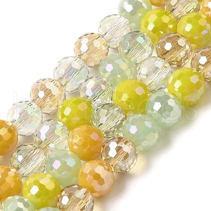 Electroplate Glass Beads Strands EGLA-C007-01C-1