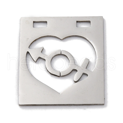 201 Stainless Steel Pendants STAS-Q342-47P-1