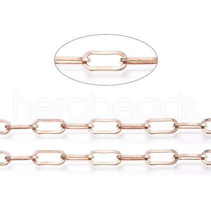 Ion Plating(IP) 304 Stainless Steel Paperclip Chains CHS-D030-02RG-1