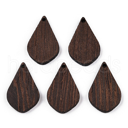 Natural Wenge Wood Pendants WOOD-T023-82-1