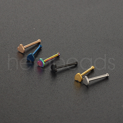 304 Stainless Steel Heart Nose Bone Rings WG0DFB7-05-1