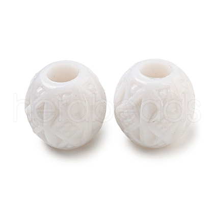 Opaque Acrylic European Beads SACR-L007-023B-1