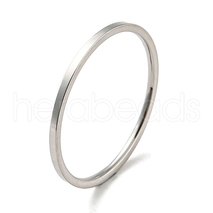 Non-Tarnish 304 Stainless Steel Simple Plain Band Finger Ring for Women Men RJEW-F152-05P-C-1