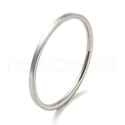 304 Stainless Steel Simple Plain Band Finger Ring for Women Men RJEW-F152-05P-C-1