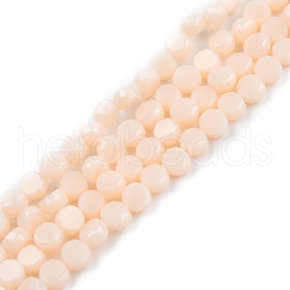 Opaque Solid Color Glass Beads Strands GLAA-N052-05A-A06-1