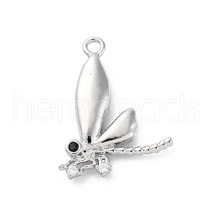 Brass Rhinestone Pendants KK-E793-09P-1