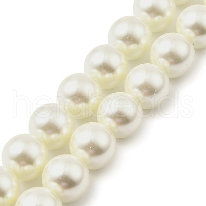 Round Shell Pearl Beads Strands BSHE-XCP0001-25A-02-1