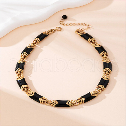 Alloy & Acrylic Arrow Link Chain Necklaces for Women FS-WGA157C-02-1