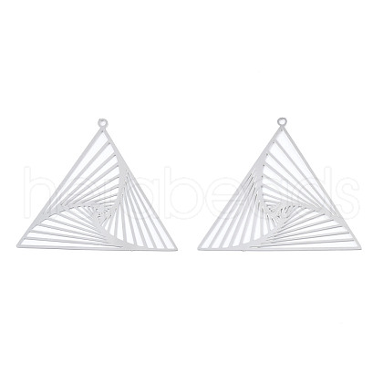 Non-Tarnish 201 Stainless Steel Filigree Pendants X-STAS-S118-053-1