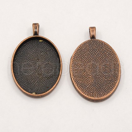 Alloy Pendant Cabochon Settings PALLOY-A15657-R-1
