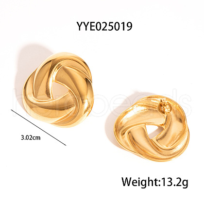 Stainless Steel Knot Stud Earrings for Women LZ4224-2-1