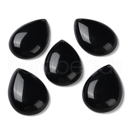 Natural Obsidian Pendants G-M416-08B-06-1
