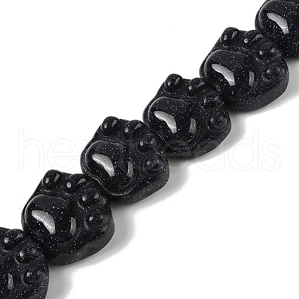 Synthetic Blue Goldstone Beads Strands G-M108-A02-01-1