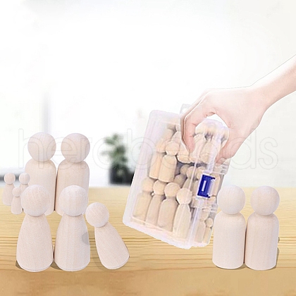 Unfinished Blank Wooden Dolls PW-WG24323-02-1