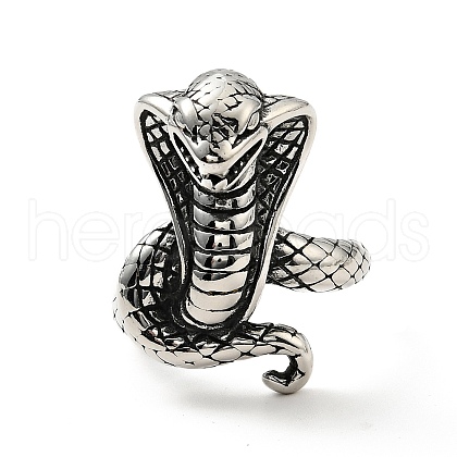 316 Stainless Steel Snake Finger Ring RJEW-C030-05G-AS-1