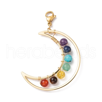 Gemstone Pendant Decorations HJEW-TA00094-1