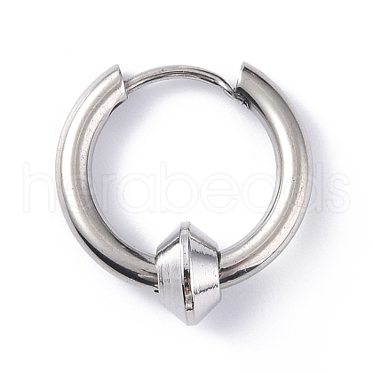 Non-Tarnish 304 Stainless Steel Hoop Earrings STAS-B030-03B-1