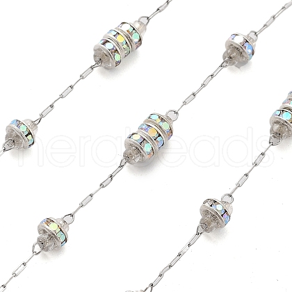 Handmade Glass Beads & Rhinestone Chains CHS-L028-01P-02-1