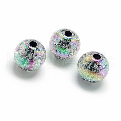 Crackle Style Acrylic Beads MACR-S825-18mm-J-1