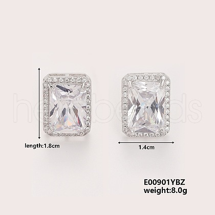 Fashionable Versatile Earrings With Exquisite Sparkle And Shimmering Ice Sugar Design QA7438-3-1