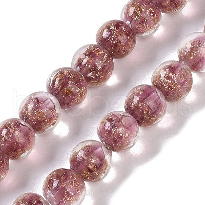 Handmade Gold Sand Lampwork Beads LAMP-Z009-01I-1
