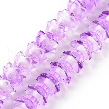 Transparent Glass Beads Strands LAMP-H061-01A-01-1