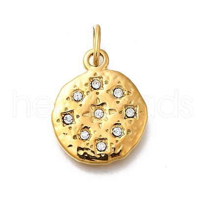 304 Stainless Steel Rhinestone Pendants STAS-R159-54G-05-1
