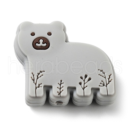 Bear Food Grade Silicone Focal Beads SIL-Z014-04B-1