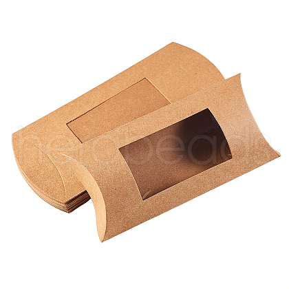 Kraft Paper Pillow Candy Box CON-CJ0001-11B-1